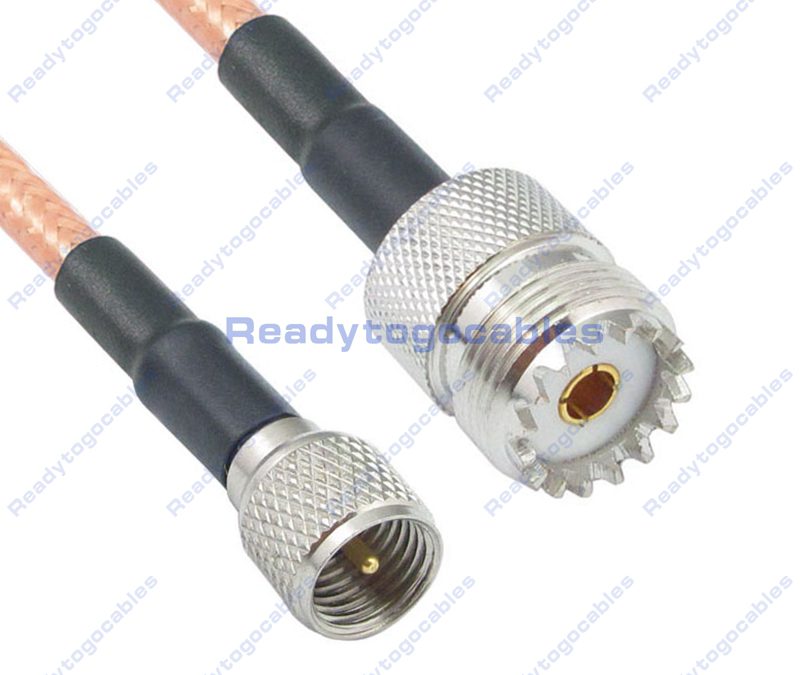 MINI UHF Male To UHF Female SO239 RG142 Cable