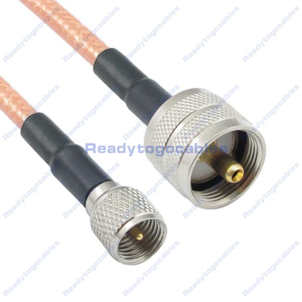 MINI UHF Male To UHF Male PL259 RG142 Cable