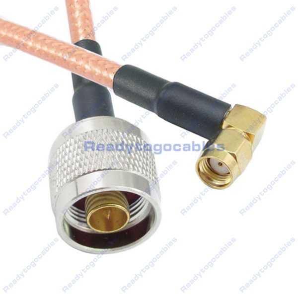 N-TYPE Male To RA RP SMA Male RG142 Cable