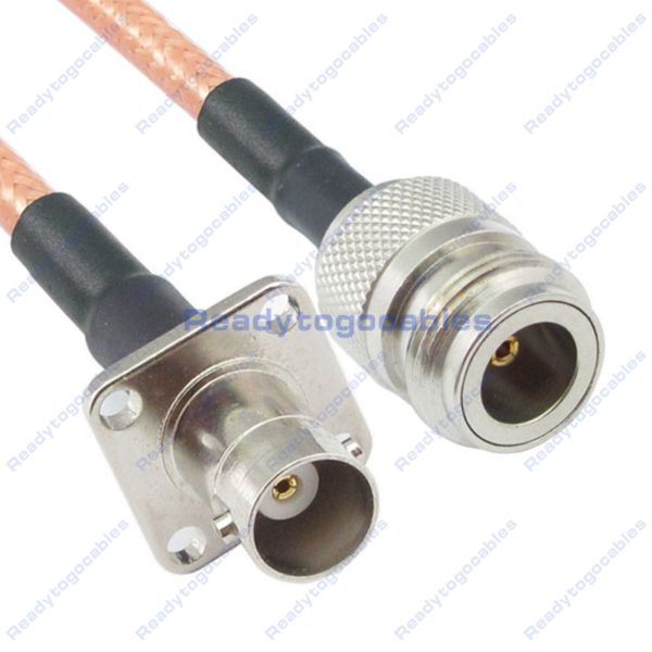 Panel-Mount BNC Female To N-TYPE Female RG142 Cable
