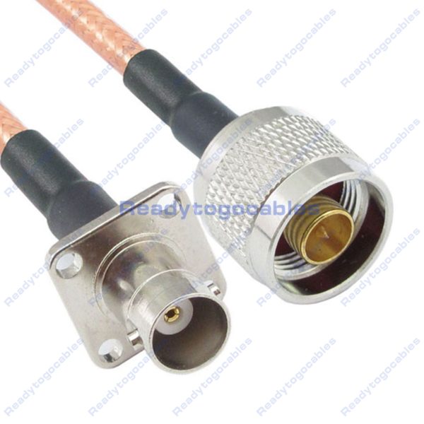 Panel-Mount BNC Female To N-TYPE Male RG142 Cable