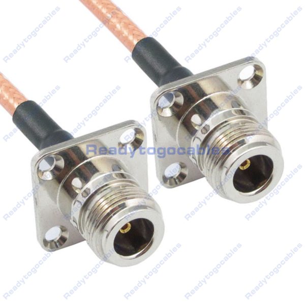 Panel-Mount N-TYPE Female To Panel-Mount N-TYPE Female RG142 Cable