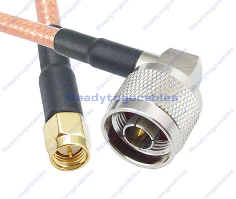 RA N-TYPE Male To SMA Male RG142 Cable