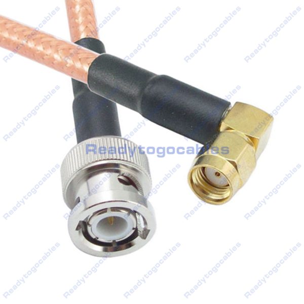 RA RP SMA Male To BNC Male RG142 Cable