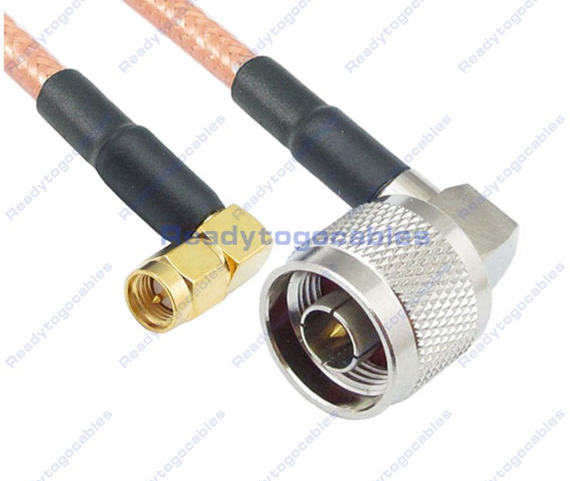 RA SMA Male To RA N-TYPE Male RG142 Cable
