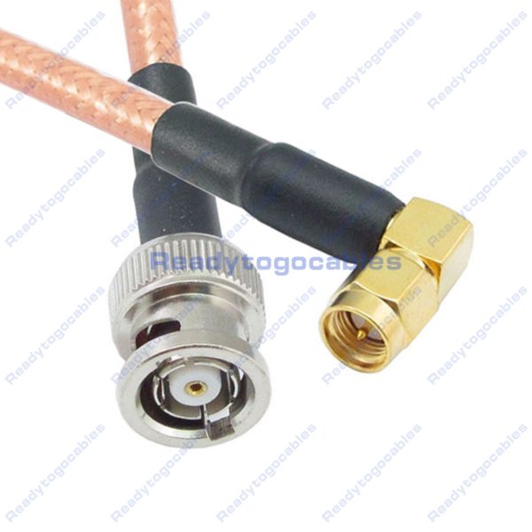 RP BNC Male To RA SMA Male RG142 Cable