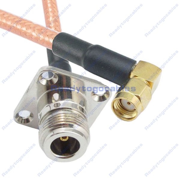 RP RA SMA Male To Panel-Mount N-TYPE Female RG142 Cable
