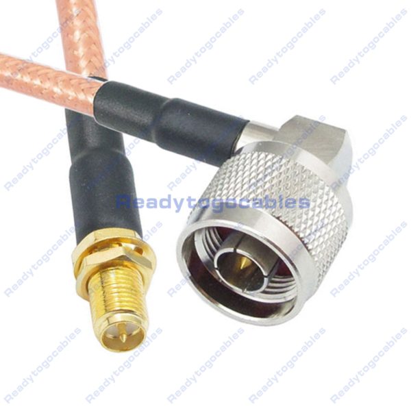 RP SMA Female To RA N-TYPE Male RG142 Cable