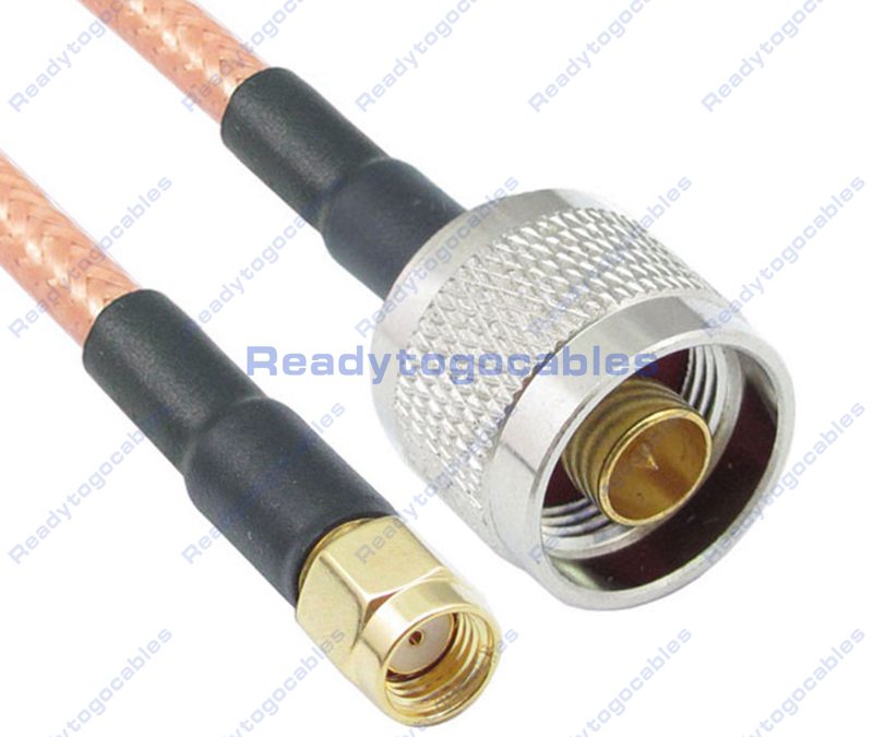 RP SMA Male To N-TYPE Male RG142 Cable