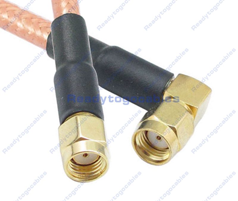 RP SMA Male To RA RP SMA Male RG142 Cable