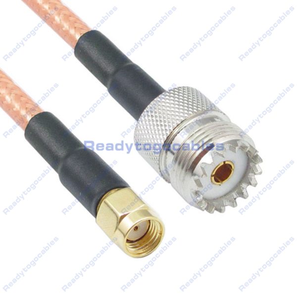 RP SMA Male To UHF Female SO239 RG142 Cable