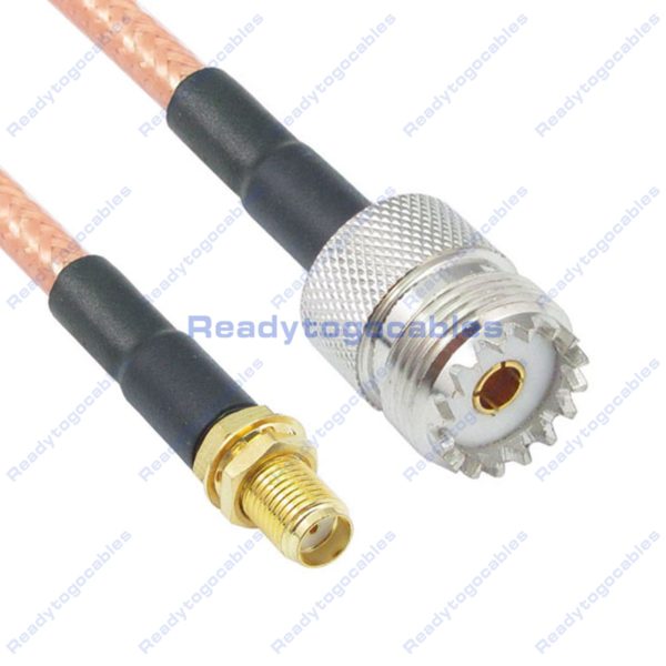 SMA Female To UHF Female SO239 RG142 Cable