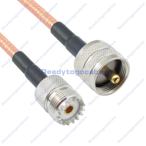 UHF Female SO239 To UHF Male PL259 RG142 Cable