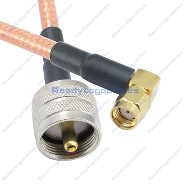 UHF Male PL259 To RA RP SMA Male RG142 Cable