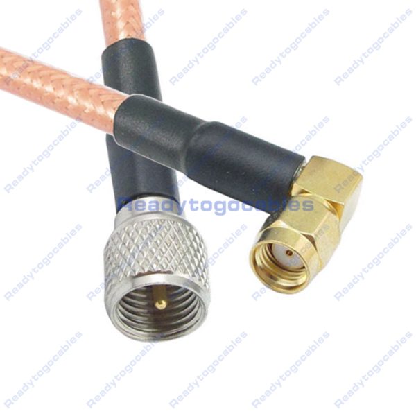 MINI-UHF Male To RA RP SMA Male RG142 Cable