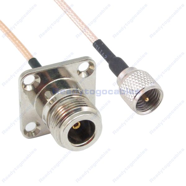 MINI-UHF Male To Panel-Mount N-TYPE Female RG316 Cable