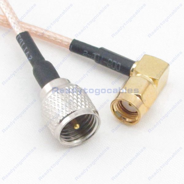 MINI-UHF Male To RA RP SMA Male RG316 Cable