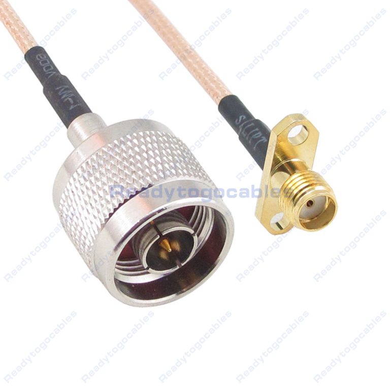 N-TYPE Male To Panel-Mount 2 RP SMA Male RG316 Cable