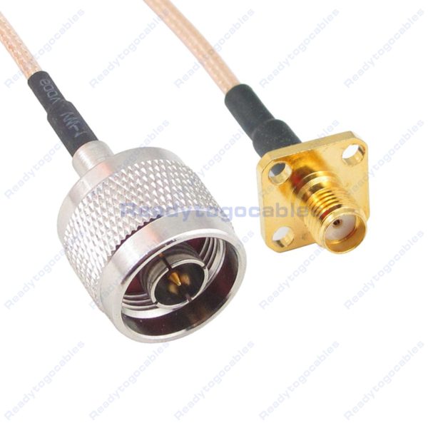 N-TYPE Male To Panel-Mount RP SMA Male RG316 Cable
