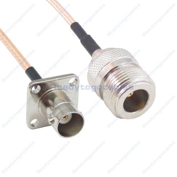 Panel-Mount BNC Female To N-TYPE Female RG316 Cable