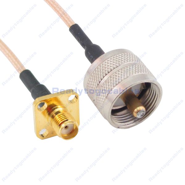 Panel-Mount SMA Female To UHF Male PL259 RG316 Cable