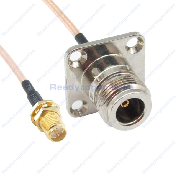 RP SMA Female To Panel-Mount N-TYPE Female RG316 Cable