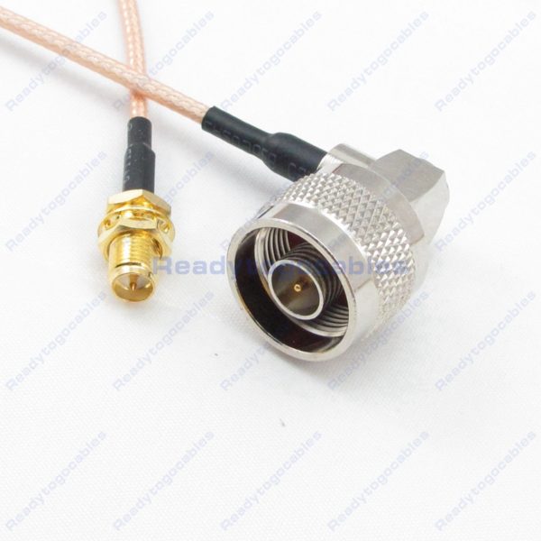 RP SMA Female To RA N-TYPE Male RG316 Cable