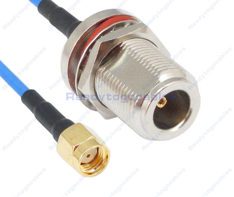 RP SMA Male To N-TYPE Female Bulkhead Waterproof With Nut Washer RG405 Cable