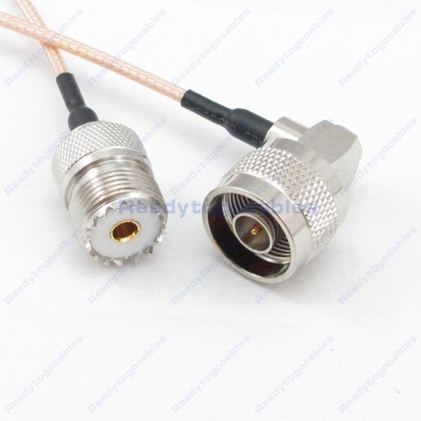 UHF Female SO239 To RA N-TYPE Male RG316 Cable