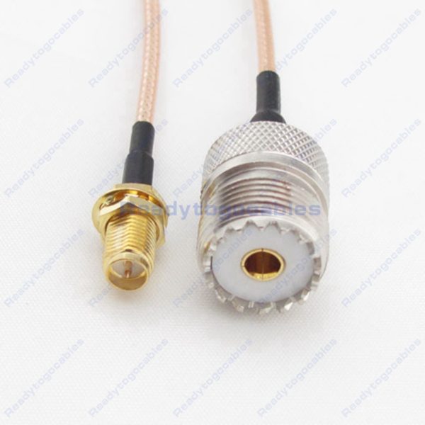 UHF Female SO239 To RP SMA Female RG316 Cable