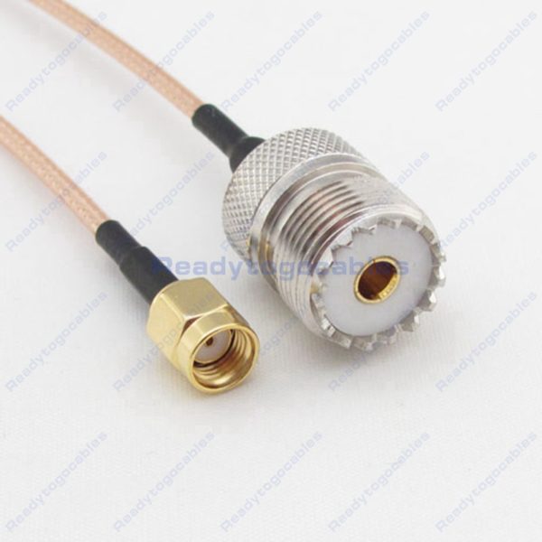 UHF Female SO239 To RP SMA Male RG316 Cable