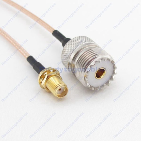 UHF Female SO239 To SMA Female RG316 Cable