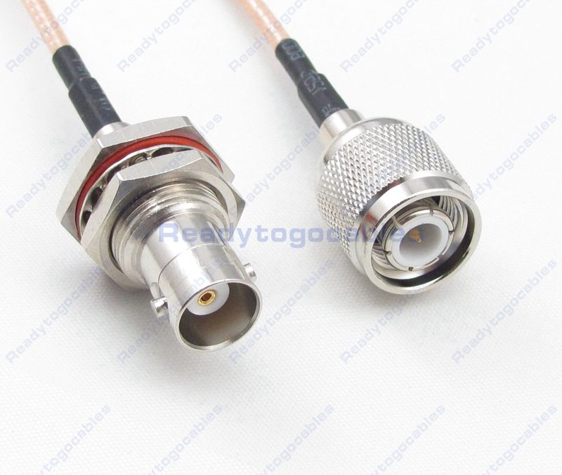 BNC Female Bulkhead Waterproof With Nut Washer To TNC Male RG316 Cable