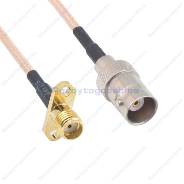 Panel-Mount 2 SMA Female To BNC Female RG316 Cable