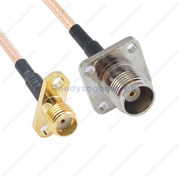 Panel-Mount 2 SMA Female To Panel-Mount TNC Female RG316 Cable