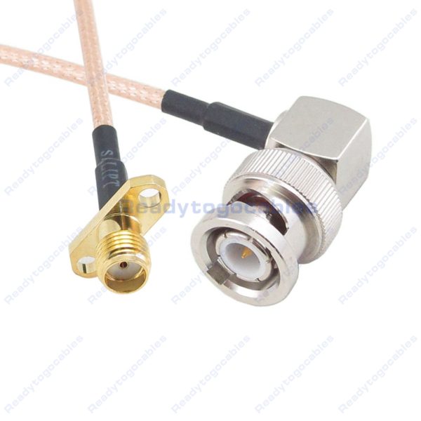 Panel-Mount 2 SMA Female To RA BNC Male RG316 Cable