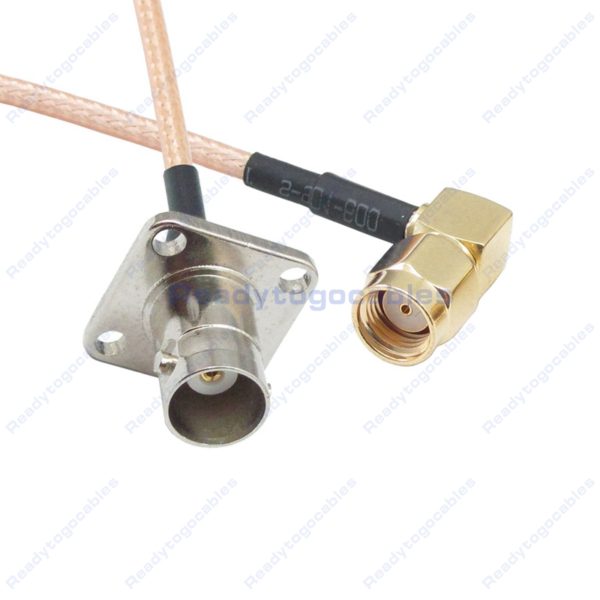Panel-Mount BNC Female To RA SMA Male RG316 Cable