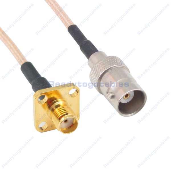 Panel-Mount SMA Female To BNC Female RG316 Cable