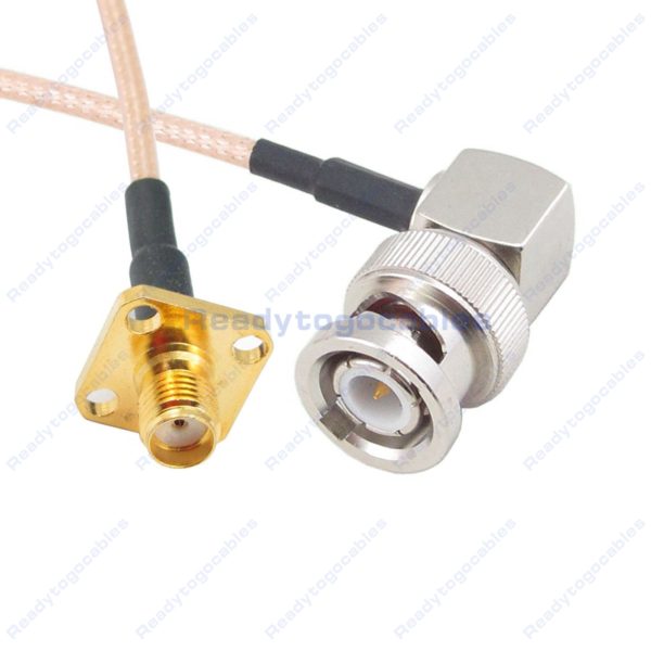 Panel-Mount SMA Female To RA BNC Male RG316 Cable