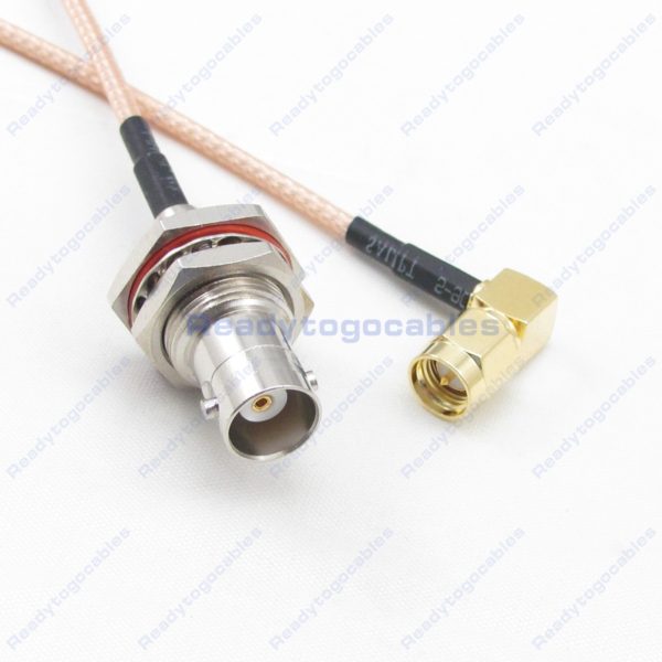 RA SMA Male To BNC Female Bulkhead Waterproof With Nut Washer RG316 Cable