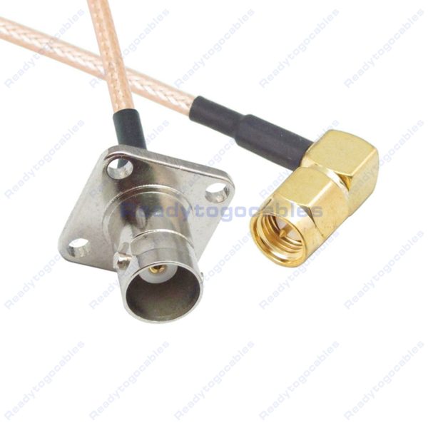 RA SMA Male To Panel-Mount BNC Female RG316 Cable