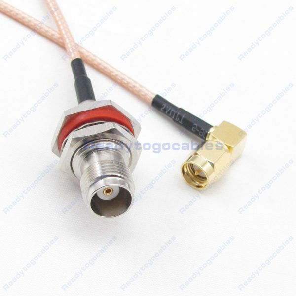 RA SMA Male To TNC Female Bulkhead Waterproof With Nut Washer RG316 Cable