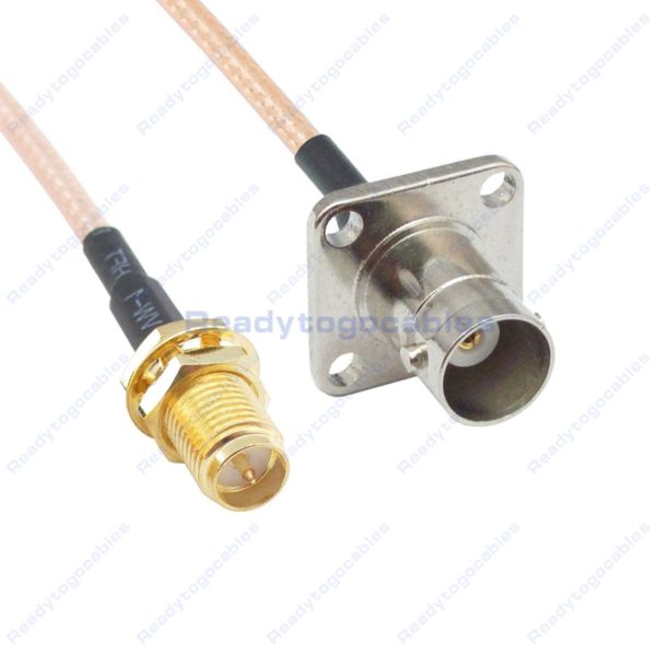 RP SMA Female To Panel-Mount BNC Female RG316 Cable