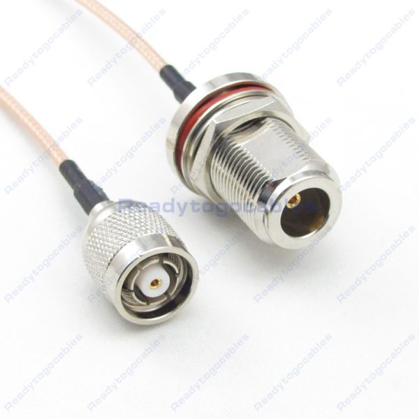 RP TNC Male To N-TYPE Female Bulkhead Waterproof With Nut Washer RG316 Cable