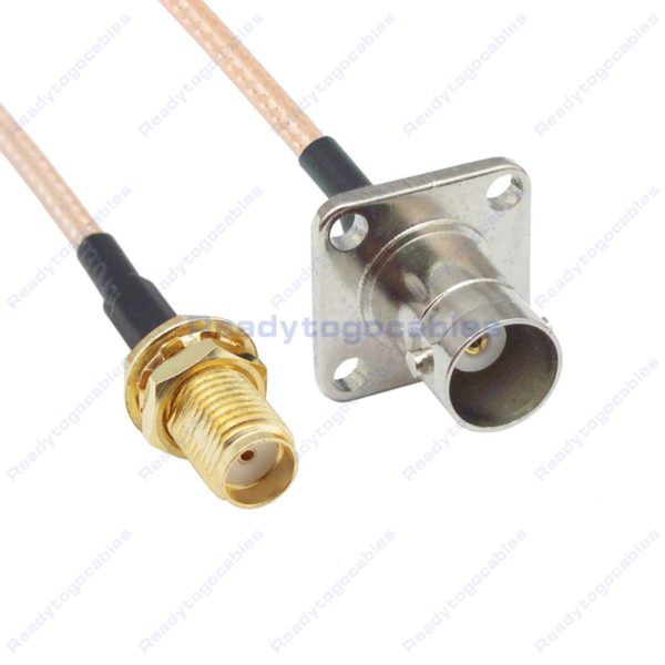 SMA Female To Panel-Mount BNC Female RG316 Cable