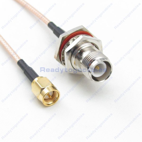 SMA Male To RP TNC Female Bulkhead Waterproof With Nut Washer RG316 Cable