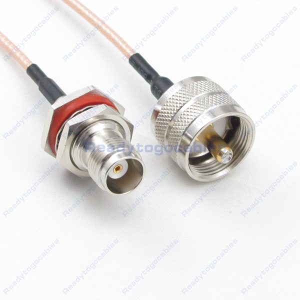 TNC Female Bulkhead Waterproof With Nut Washer To UHF Male PL259 RG316 Cable