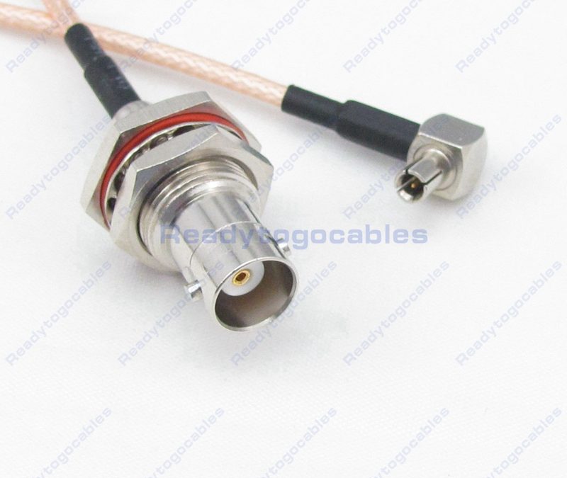 BNC Female Bulkhead Waterproof With Nut Washer To RA TS9 Male RG316 Cable
