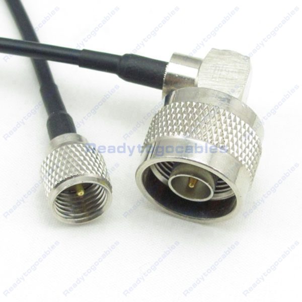MINI-UHF Male To RA N-TYPE Male RG174 Cable