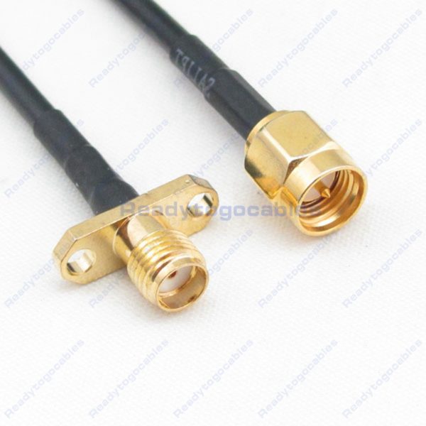 Panel-Mount 2 SMA Female To SMA Male RG174 Cable